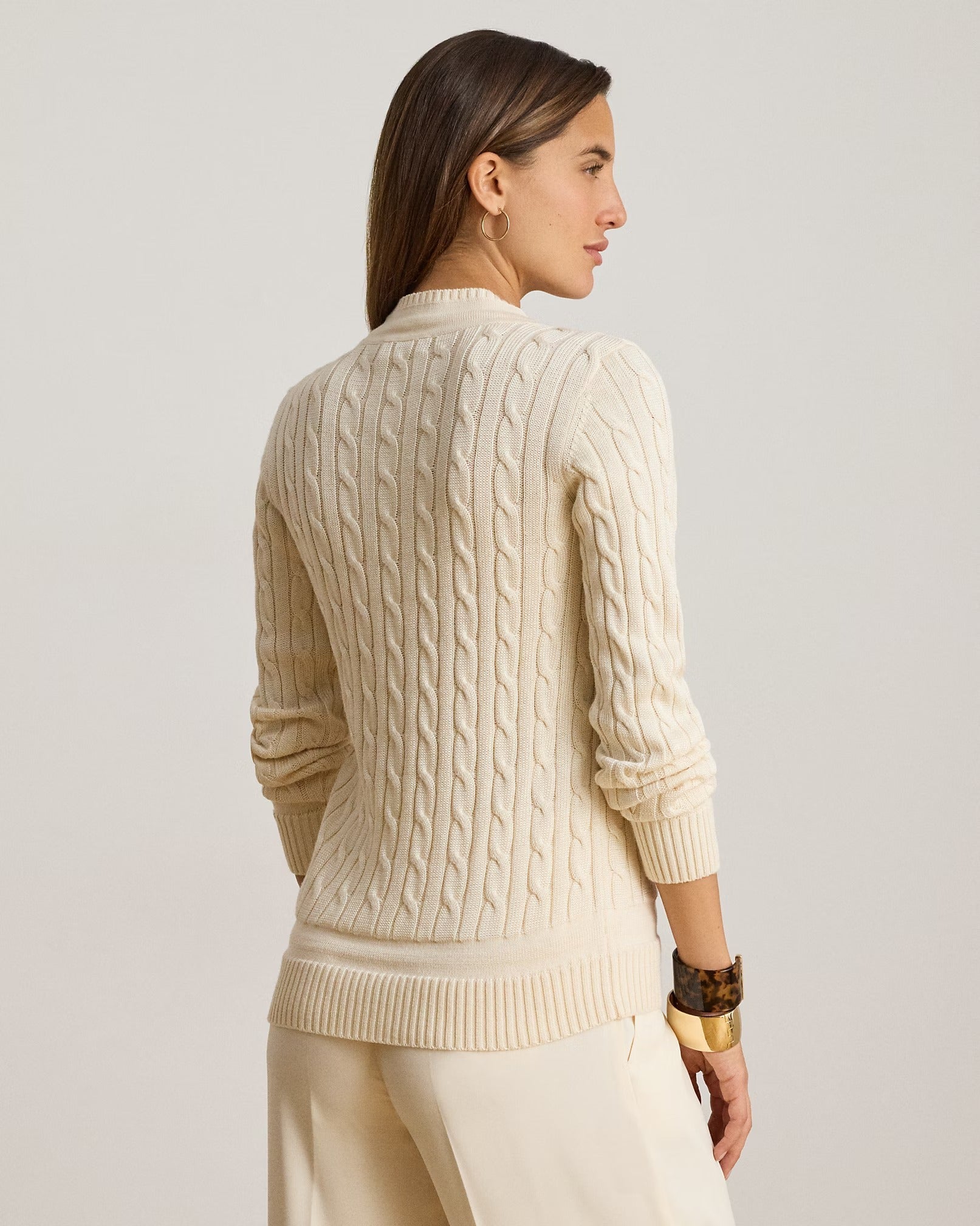 Young Ideas & Henmores -Meren Long Sleeved Pullover -Mascarpone Cream -XS