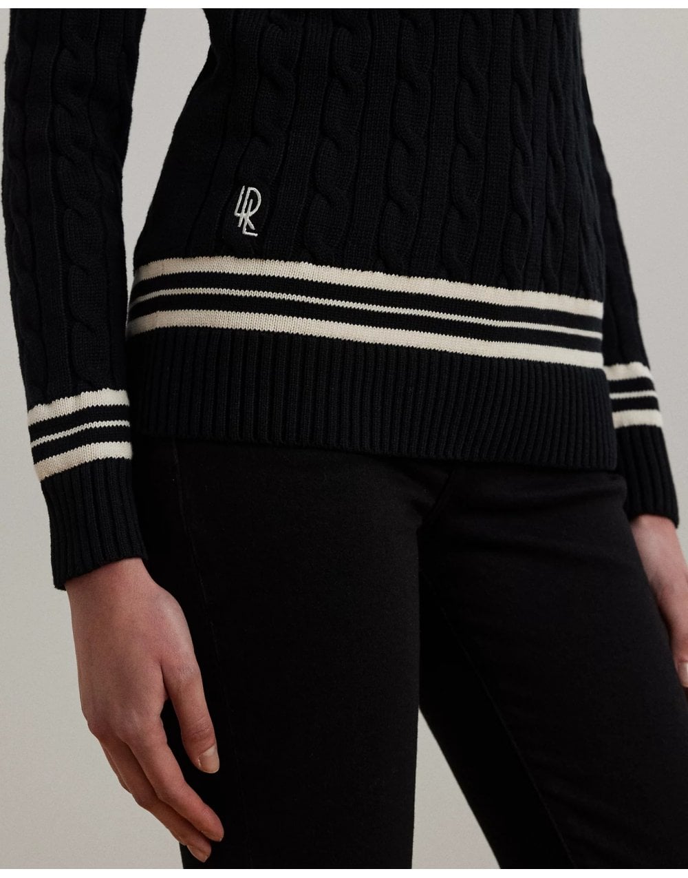 Young Ideas/Henmores - Meren Long Sleeved Pullover - Black/Mascarpone Cream - XS