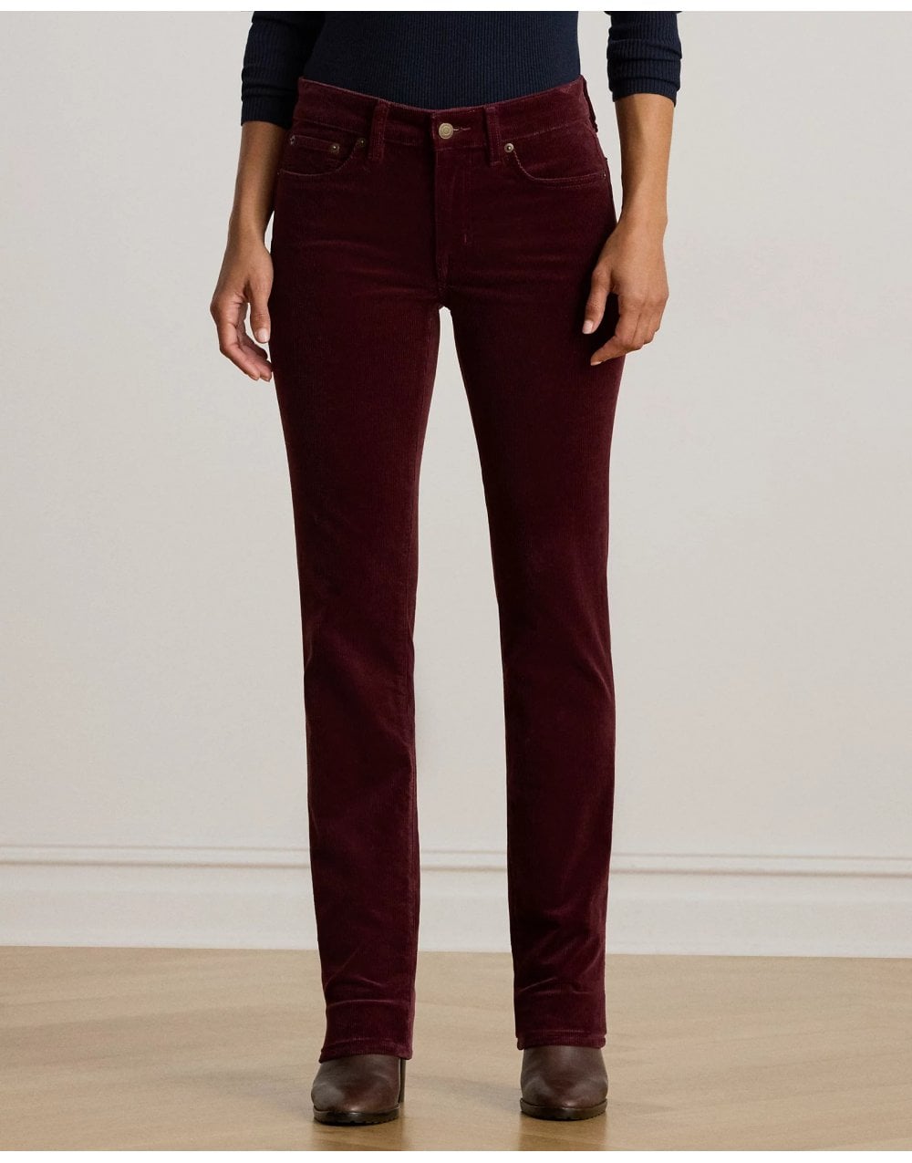 Young Ideas/Henmores - Midrise Straight Leg Cord Trousers - Classic Camel - 8