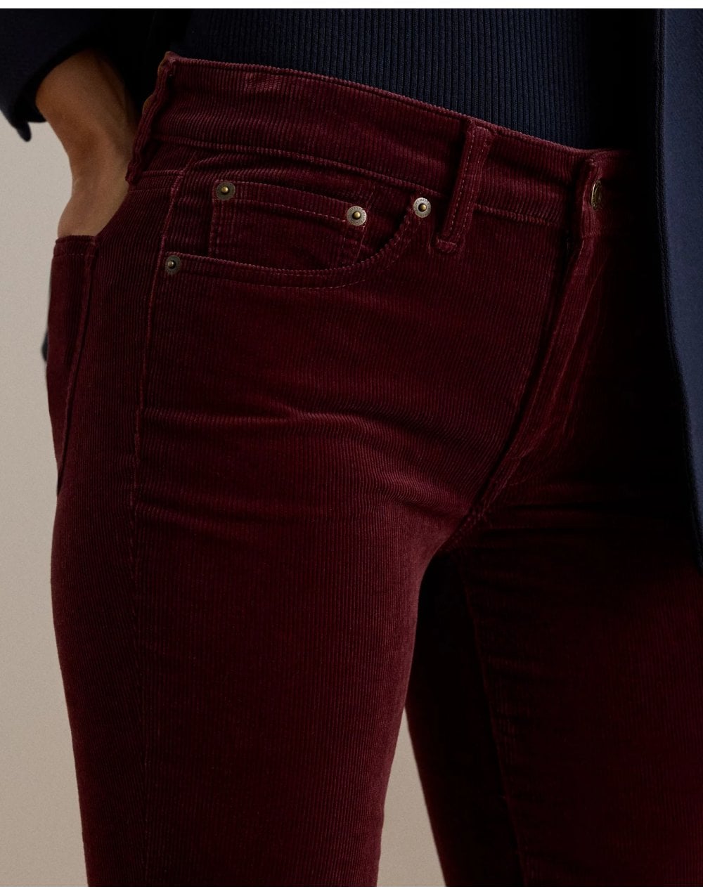 Young Ideas/Henmores - Midrise Straight Leg Cord Trousers - Classic Camel - 8