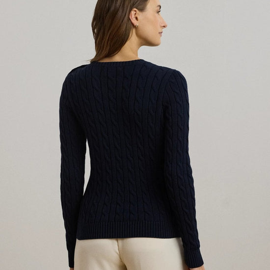 Young Ideas/Henmores - Montiva Cable Knit Shoulder Buttons Jumper - Cream - S