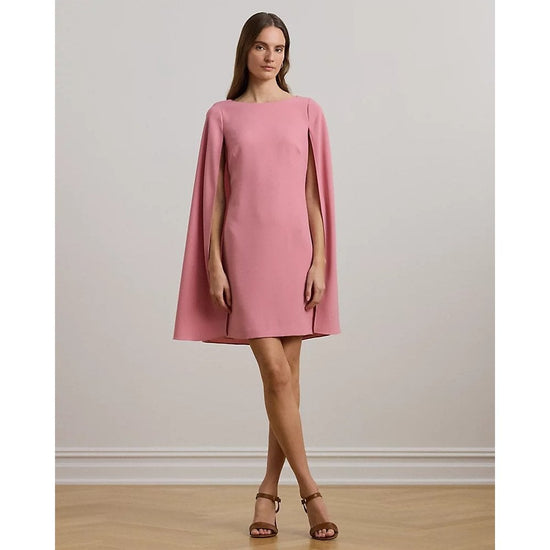 Young Ideas/Henmores - Petra Cape Detail Cocktail Dress - Rose Mauve - 8