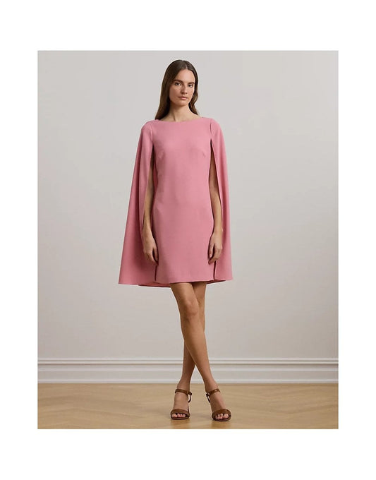 Young Ideas/Henmores - Petra Cape Detail Cocktail Dress - Rose Mauve - 8