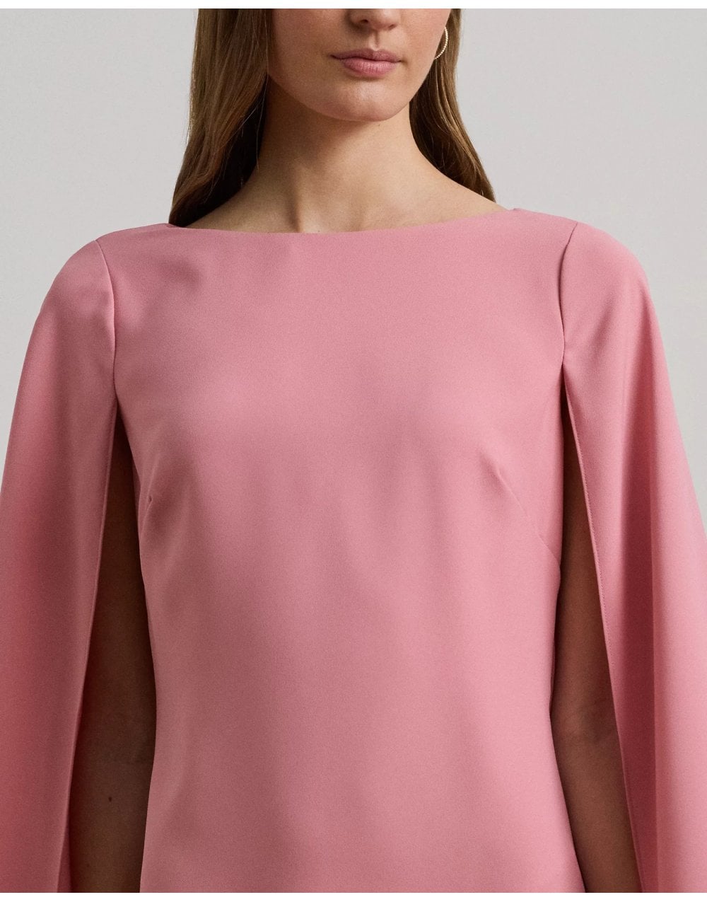 Young Ideas/Henmores - Petra Cape Detail Cocktail Dress - Rose Mauve - 8