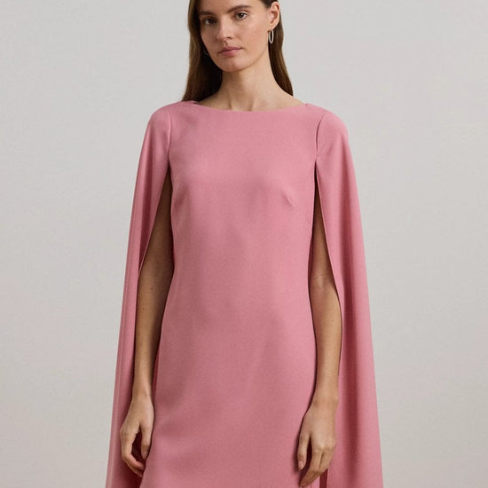 Young Ideas/Henmores - Petra Cape Detail Cocktail Dress - Rose Mauve - 8