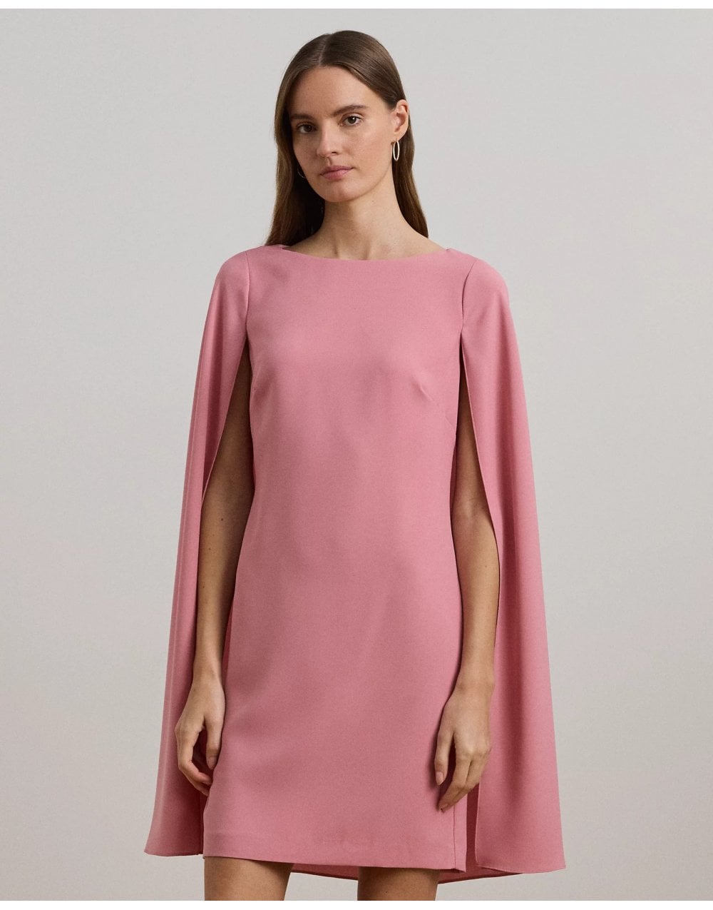 Young Ideas/Henmores - Petra Cape Detail Cocktail Dress - Rose Mauve - 8