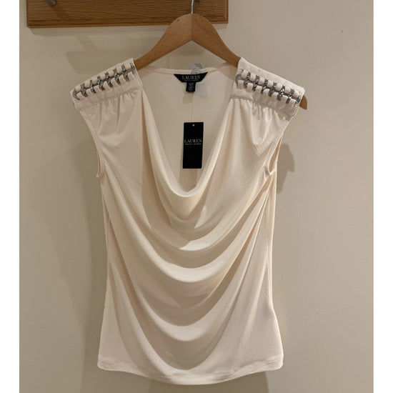 Young Ideas/Henmores - Priyanne Sleeveless Blouse - Mascarpone Cream - XS