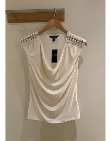 Young Ideas/Henmores - Priyanne Sleeveless Blouse - Mascarpone Cream - XS