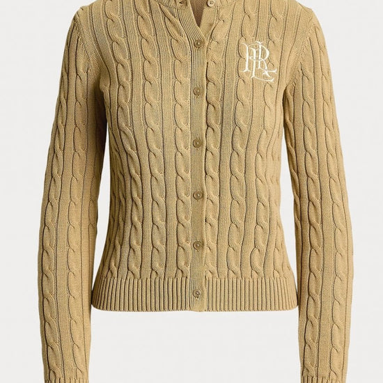 Young Ideas/Henmores - Ralhan Cable Knit Cardigan - Birch Tan - XS
