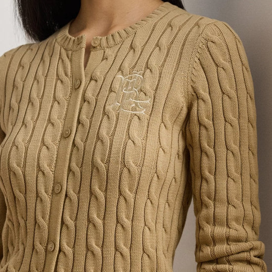 Young Ideas/Henmores - Ralhan Cable Knit Cardigan - Birch Tan - XS