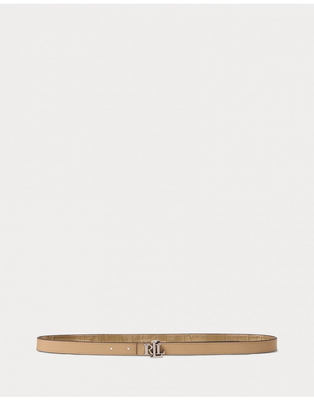 Young Ideas/Henmores - Reversible Skinny 20 Belt - Platinum/Sand Dune - S