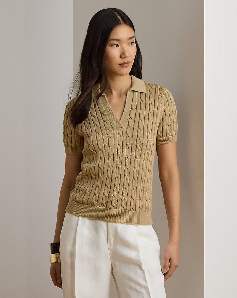 Young Ideas & Henmores -Ribbed Boat Neck Knit -Birch Tan -XS
