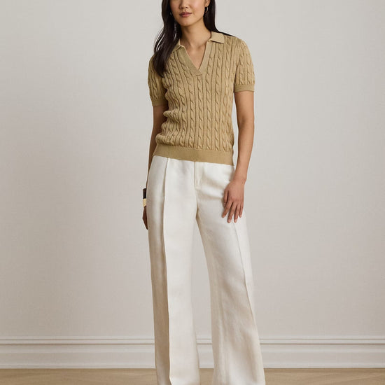 Young Ideas & Henmores -Ribbed Boat Neck Knit -Birch Tan -XS