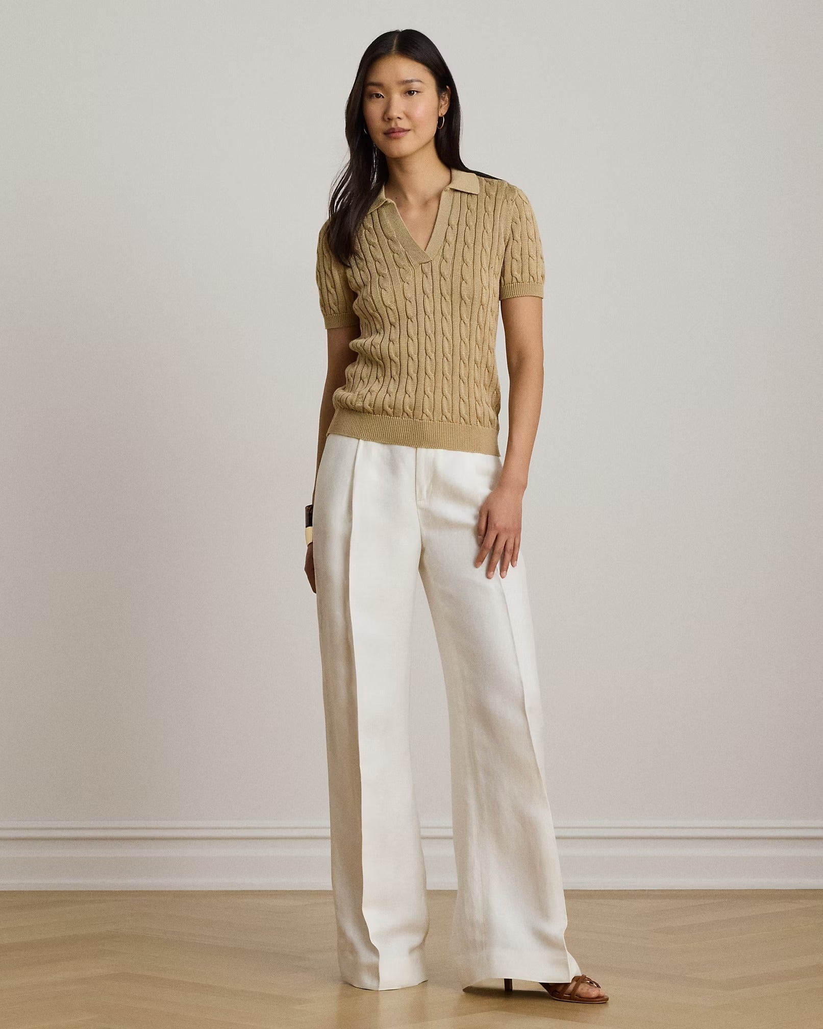 Young Ideas & Henmores -Ribbed Boat Neck Knit -Birch Tan -XS