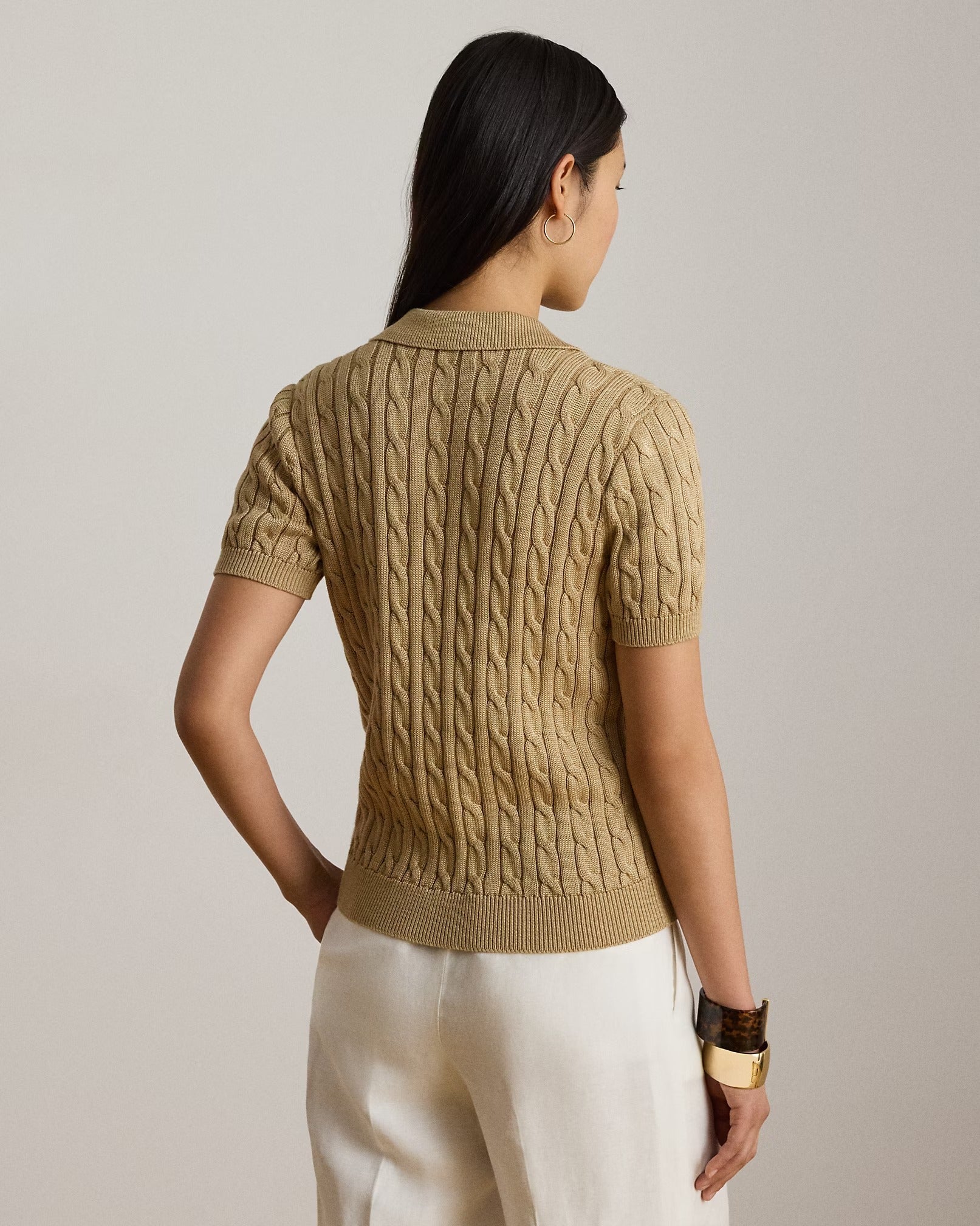 Young Ideas & Henmores -Ribbed Boat Neck Knit -Birch Tan -XS