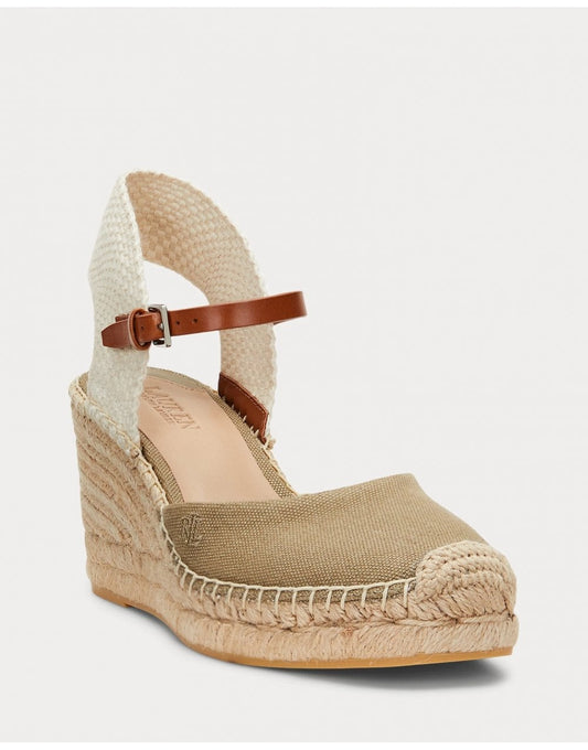 Young Ideas/Henmores - Robby Espadrille Wedges - Hunter Olive/Lauren Tan/Neutral - 4