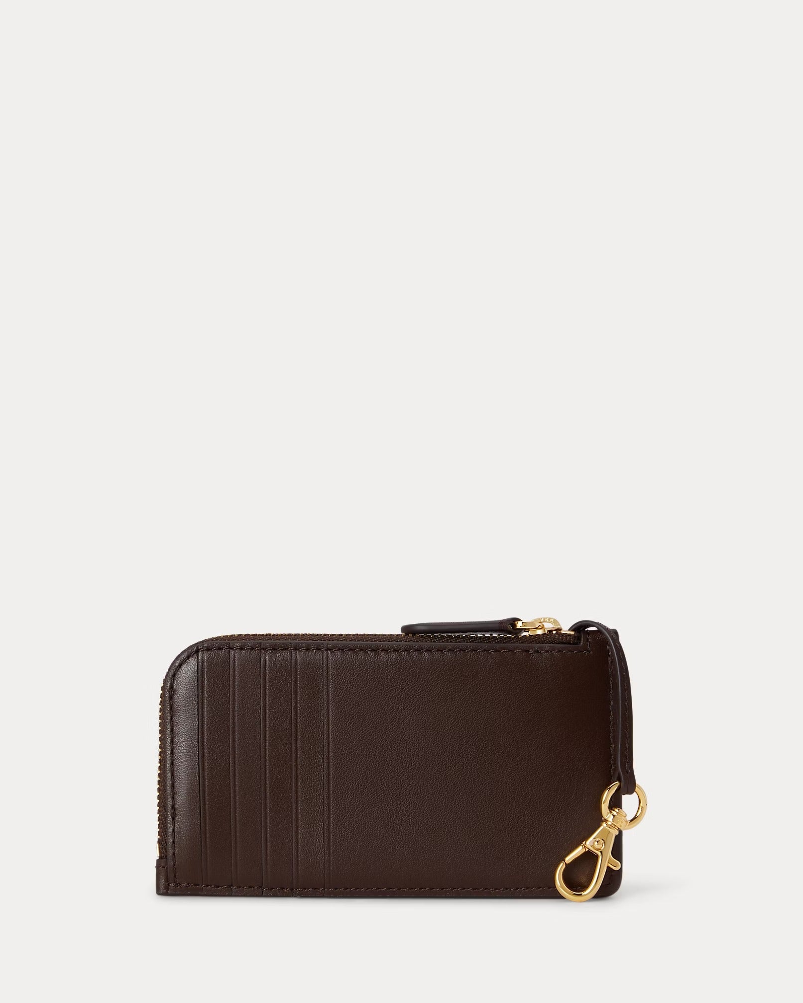 Young Ideas & Henmores -Small Zip Card Wallet -Chestnut Brown -OS