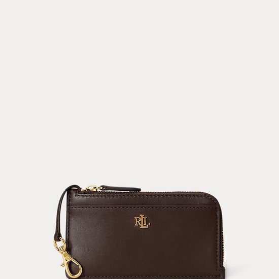 Young Ideas & Henmores -Small Zip Card Wallet -Chestnut Brown -OS