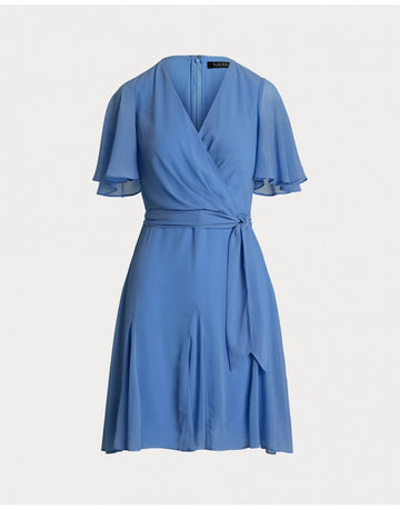 Young Ideas/Henmores - Wandella Tie Waist Day Dress - Sky Blue - 8