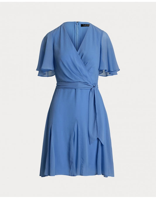 Young Ideas/Henmores - Wandella Tie Waist Day Dress - Sky Blue - 8