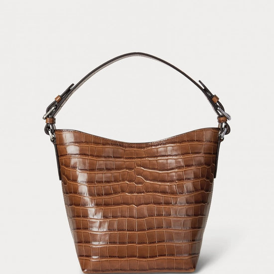 Young Ideas/Henmores - Witley Medium Croc Crossbody Bag - Tobacco - OS