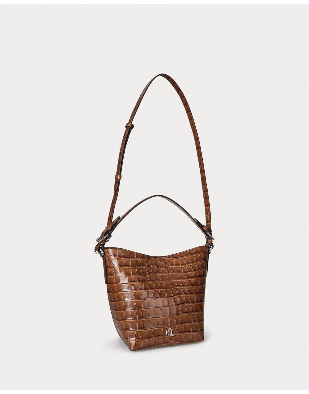 Young Ideas/Henmores - Witley Medium Croc Crossbody Bag - Tobacco - OS