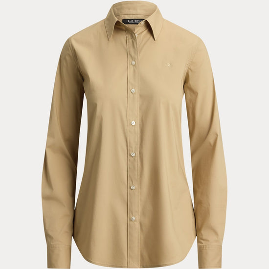 Young Ideas & Henmores -Woven Long Sleeve Shirt -Birch Tan -XS