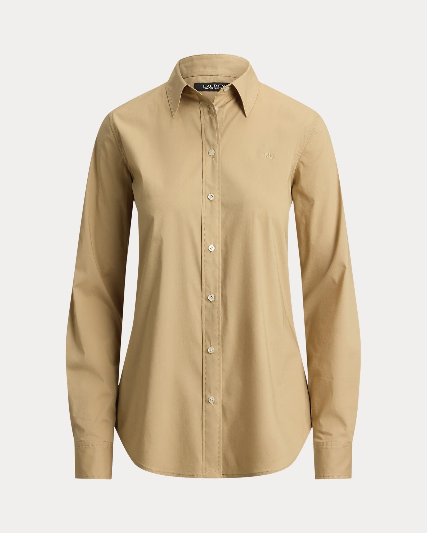 Young Ideas & Henmores -Woven Long Sleeve Shirt -Birch Tan -XS