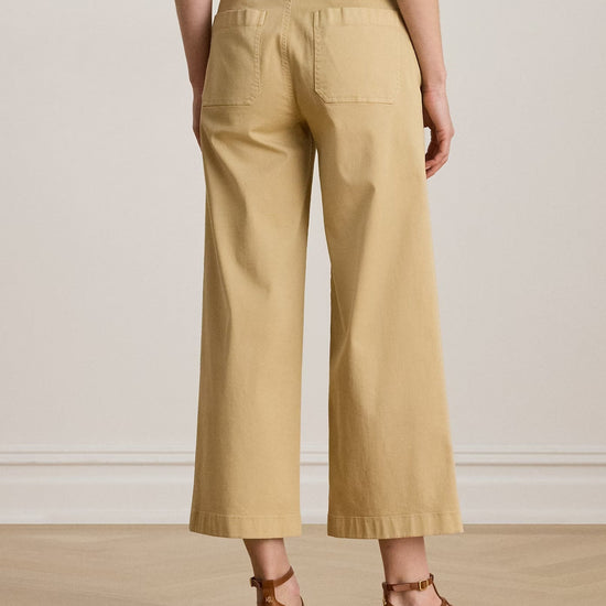 Young Ideas & Henmores -Yurshane Cropped Flat Front Trousers -Birch Tan -8