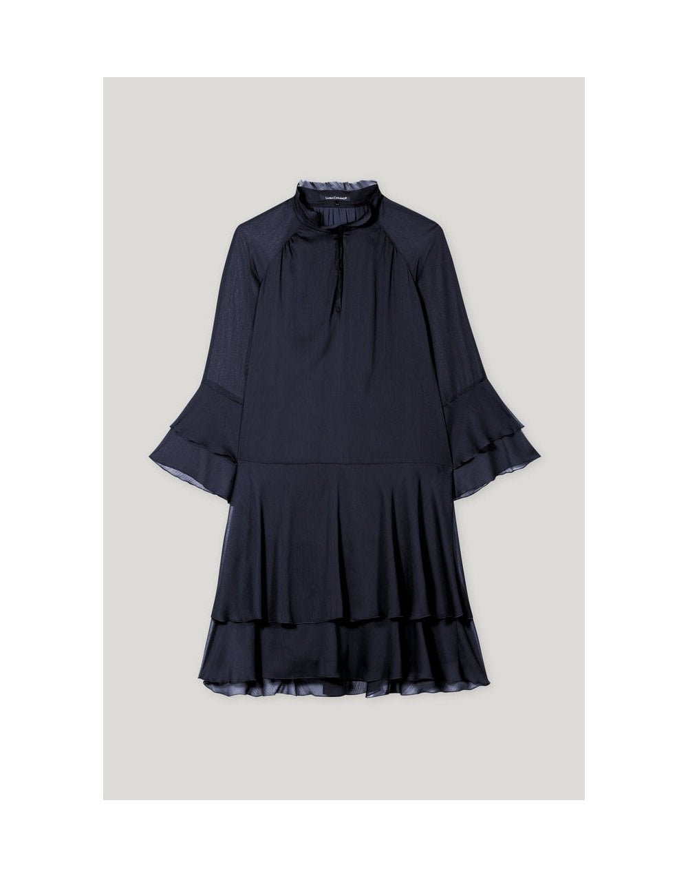 Young Ideas/Henmores - Bohemian Vibes Dress with Frill Detail - 293 Navy - 8