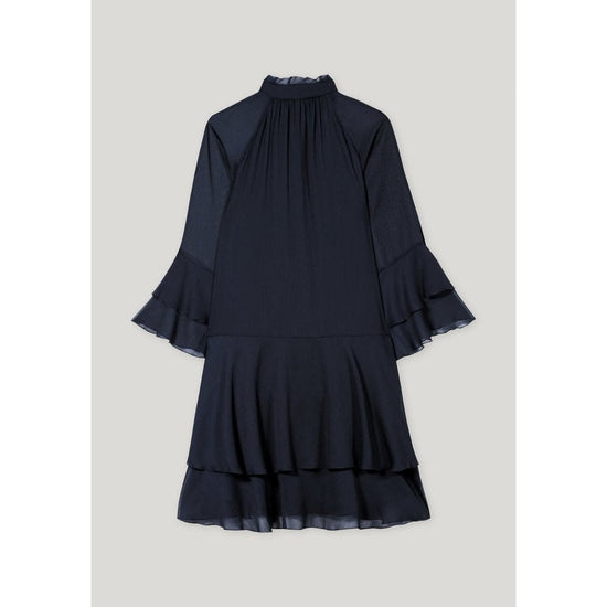 Young Ideas/Henmores - Bohemian Vibes Dress with Frill Detail - 293 Navy - 8