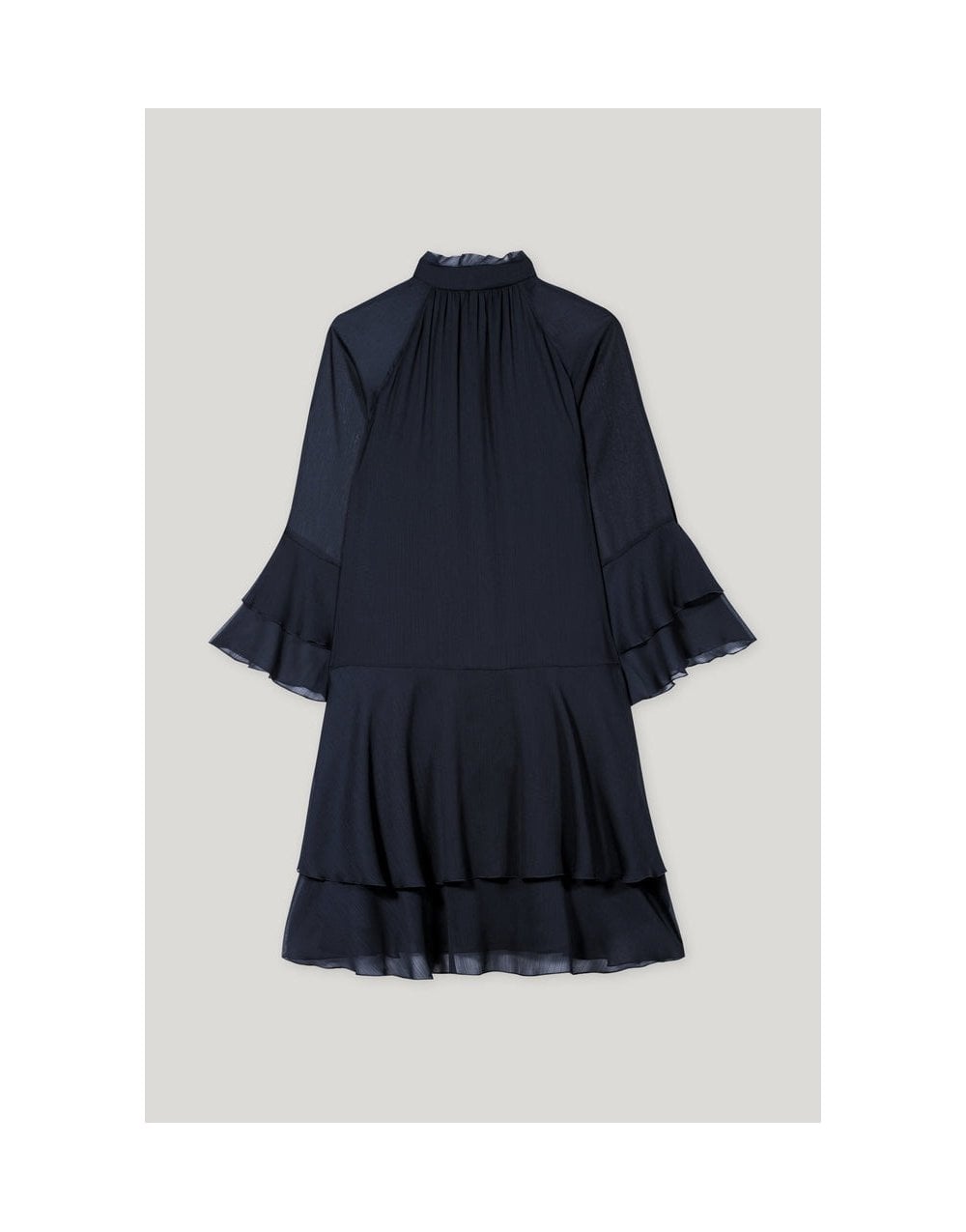 Young Ideas/Henmores - Bohemian Vibes Dress with Frill Detail - 293 Navy - 8