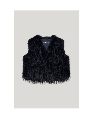 Young Ideas/Henmores - Bohemian Vibes Feather Effect Gilet - 293 Navy - 8