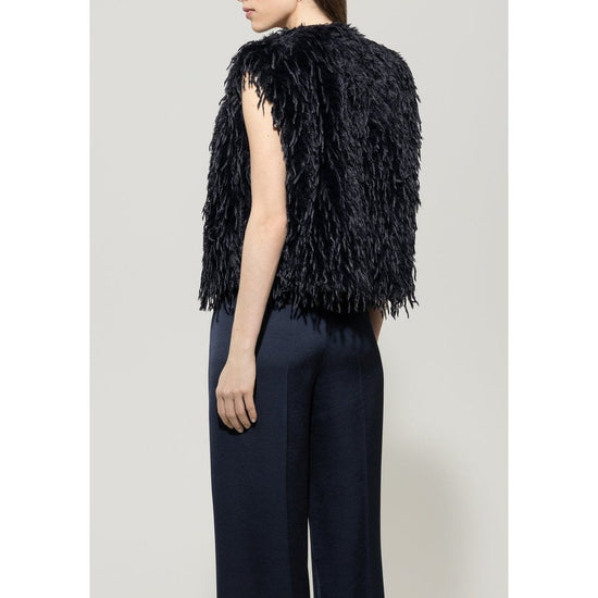 Young Ideas/Henmores - Bohemian Vibes Feather Effect Gilet - 293 Navy - 8