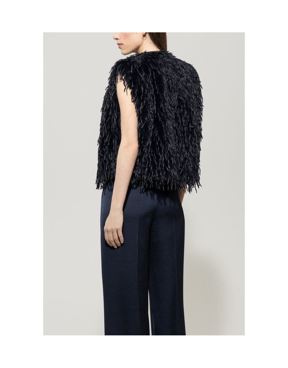 Young Ideas/Henmores - Bohemian Vibes Feather Effect Gilet - 293 Navy - 8