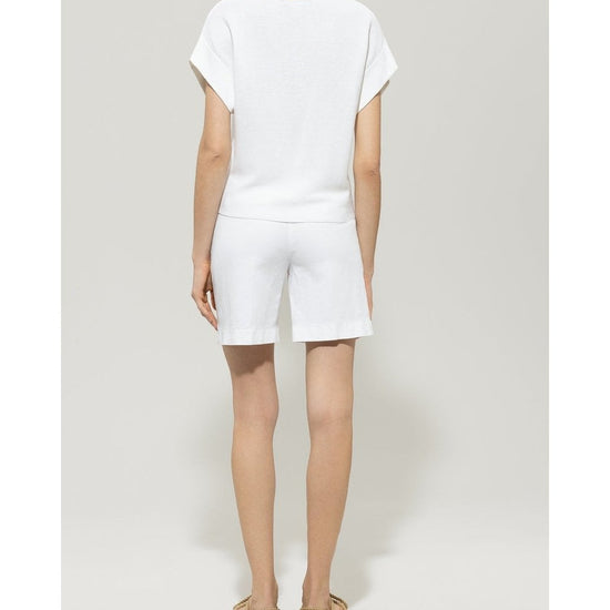 Young Ideas/Henmores - Button Up Shorts - 0100 Bleached White - 10