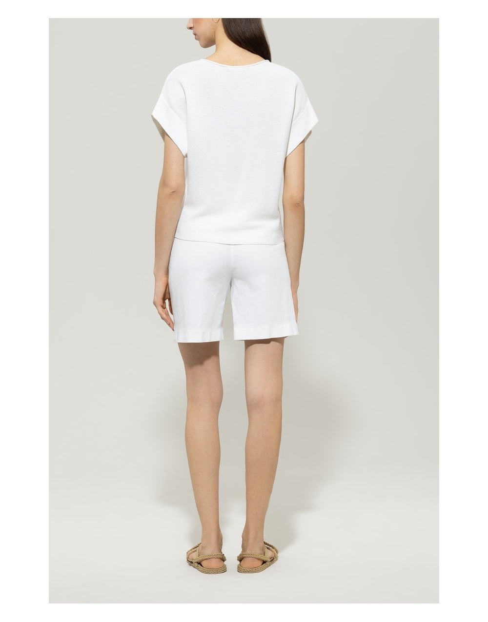 Young Ideas/Henmores - Button Up Shorts - 0100 Bleached White - 10