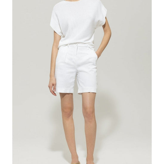 Young Ideas/Henmores - Button Up Shorts - 0100 Bleached White - 10