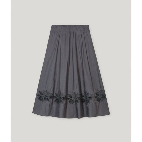 Young Ideas/Henmores - Embroidered Elasticated Waist Midi Skirt - 0103 Off White - 8