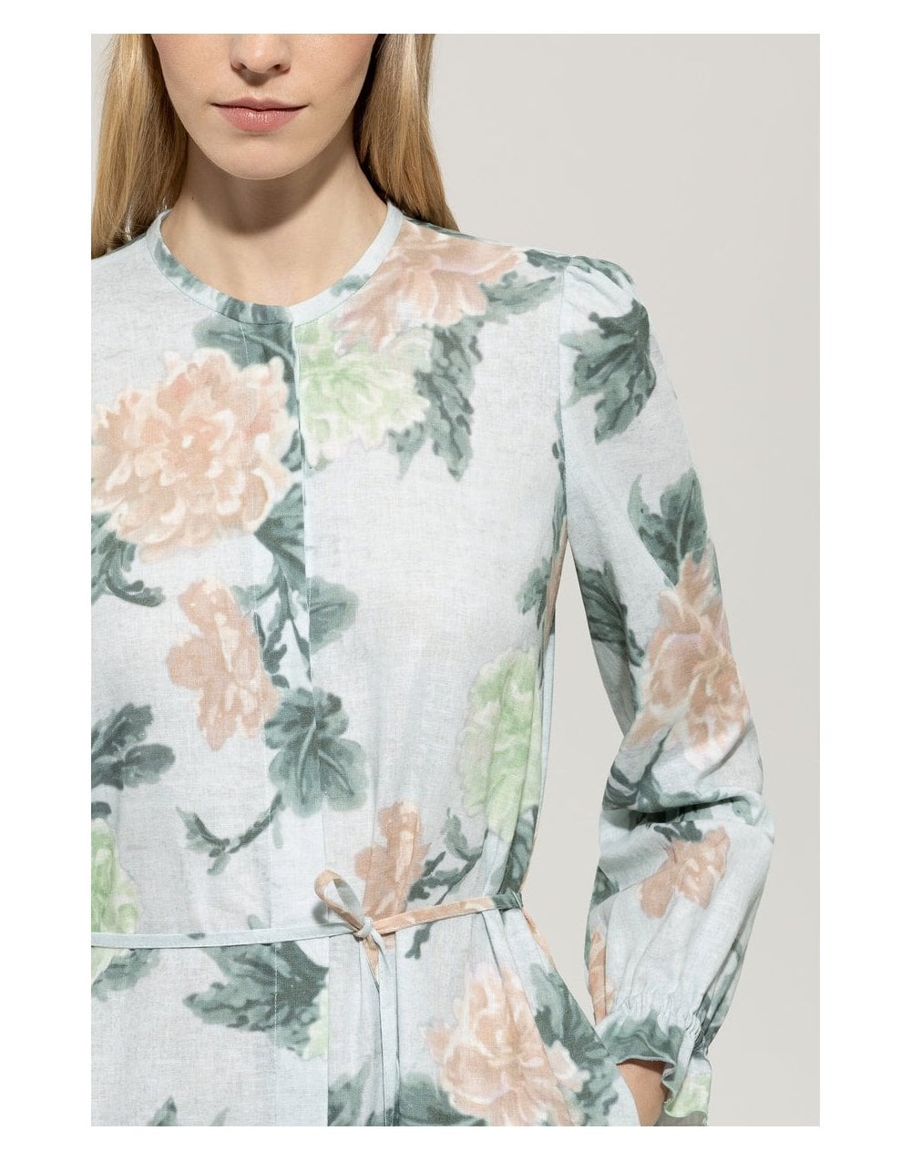 Young Ideas/Henmores - Faded Floral Button Up Midi Dress - 3109 Floral Print - 10