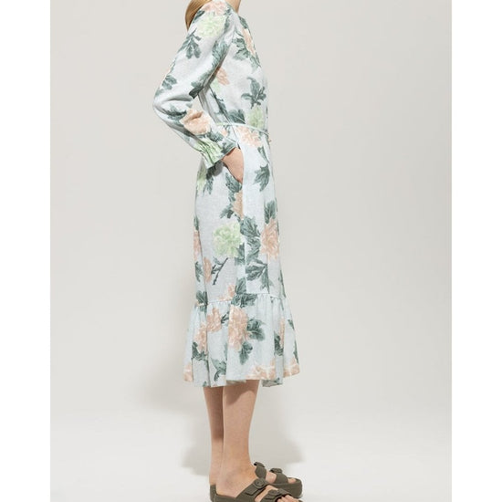 Young Ideas/Henmores - Faded Floral Button Up Midi Dress - 3109 Floral Print - 10