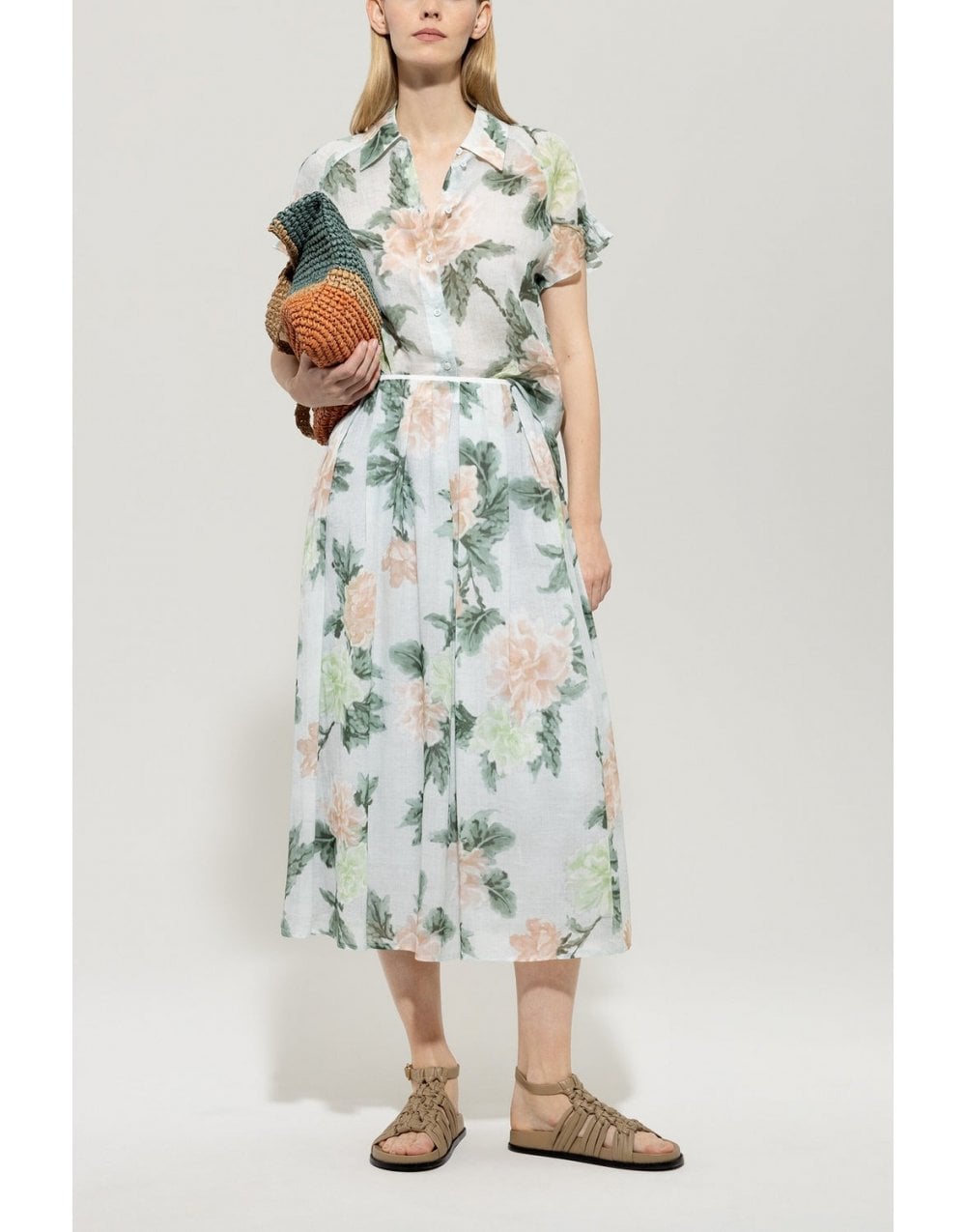 Young Ideas/Henmores - Faded Floral Pleated Midi Skirt - 3109 Floral Print - 10