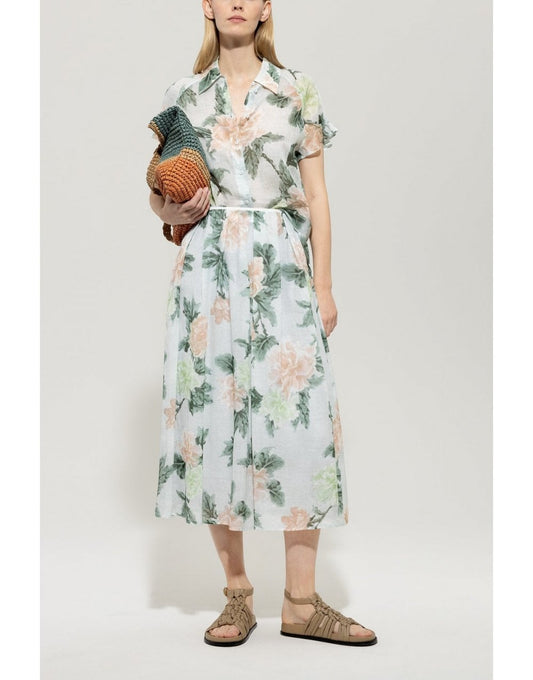 Young Ideas/Henmores - Faded Floral Pleated Midi Skirt - 3109 Floral Print - 10