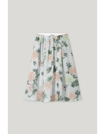 Young Ideas/Henmores - Faded Floral Pleated Midi Skirt - 3109 Floral Print - 10
