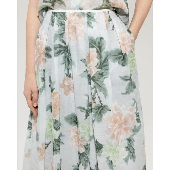 Young Ideas/Henmores - Faded Floral Pleated Midi Skirt - 3109 Floral Print - 10