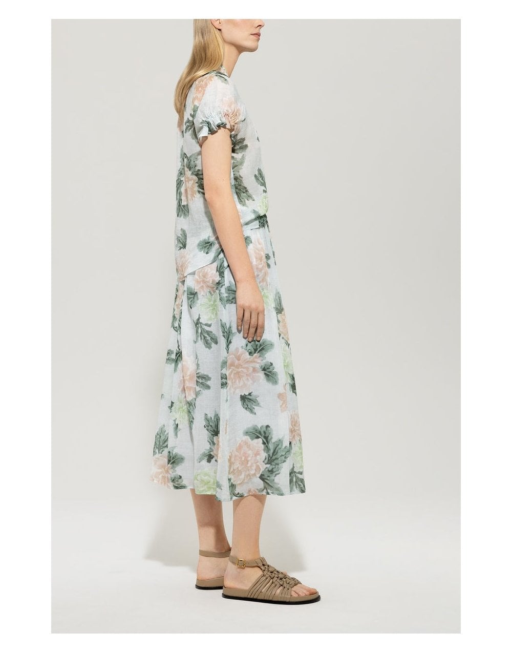 Young Ideas/Henmores - Faded Floral Pleated Midi Skirt - 3109 Floral Print - 10