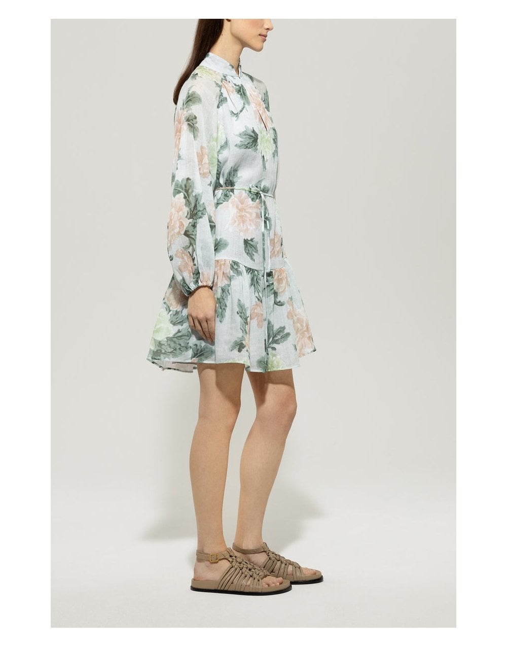 Young Ideas/Henmores - Faded Floral V Neck Short Dress - 3109 Floral Print - 8