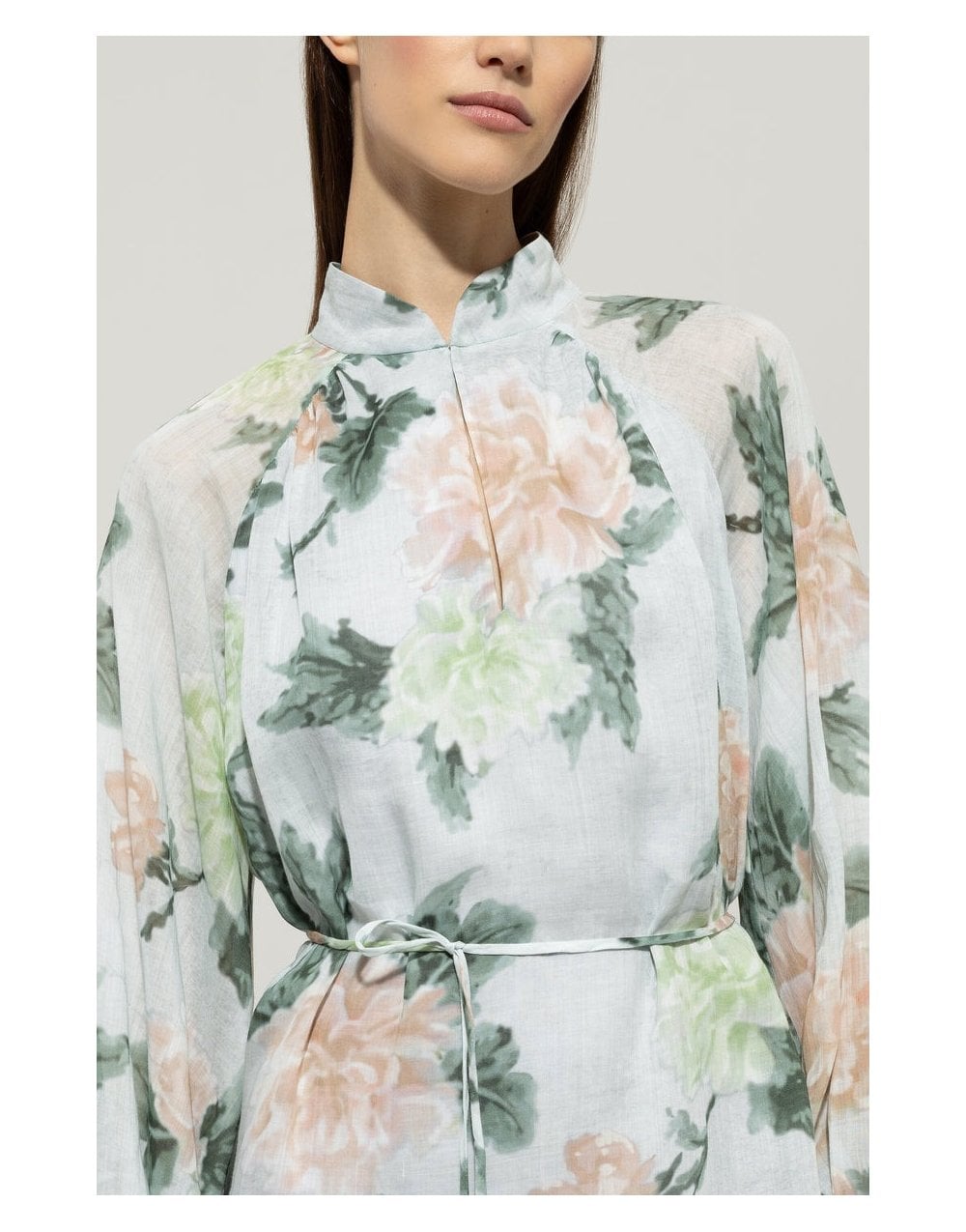 Young Ideas/Henmores - Faded Floral V Neck Short Dress - 3109 Floral Print - 8