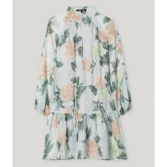 Young Ideas/Henmores - Faded Floral V Neck Short Dress - 3109 Floral Print - 8