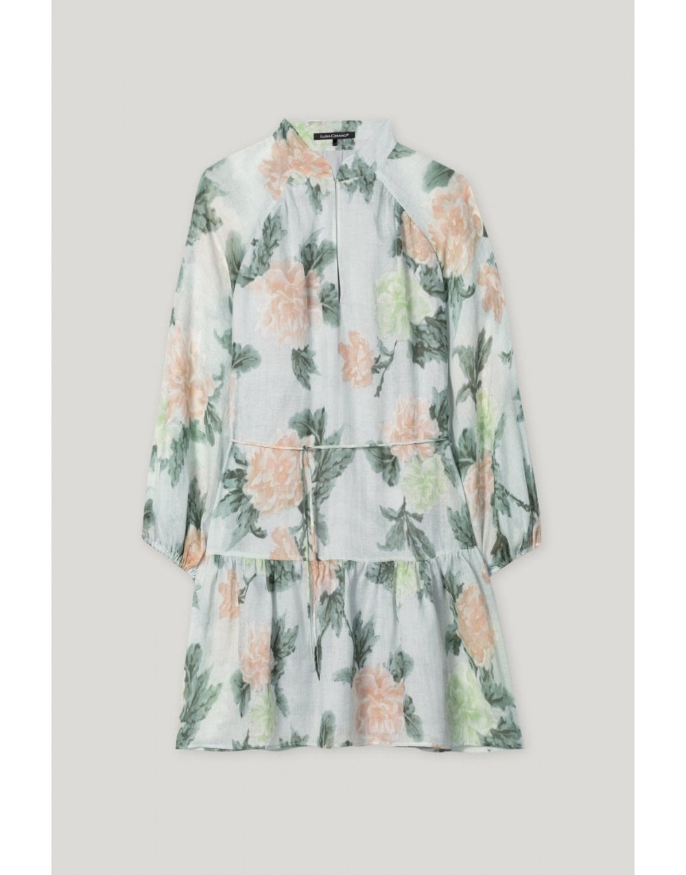 Young Ideas/Henmores - Faded Floral V Neck Short Dress - 3109 Floral Print - 8